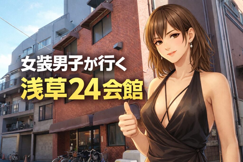 浅草24会館の使い方｜女装初心者でも迷わず過ごすための実体験ガイドのトップ画